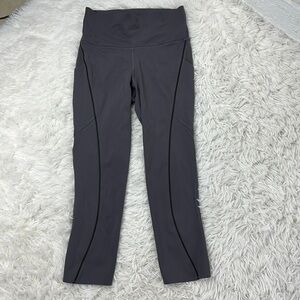 Lululemon Chase Me Crop (21") Dark Carbon / Black